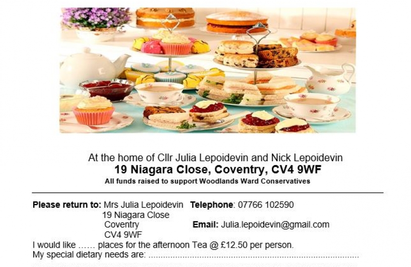 Coventry Conservatives Afternoon Tea