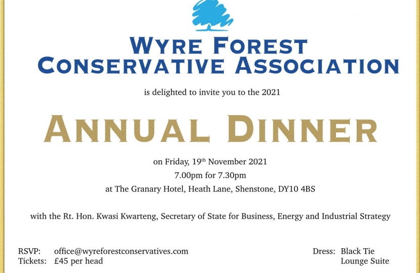 Wyre Forst Annual Dinner 2021